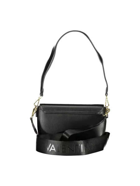 Lniana torebka Valentino Bags czarna