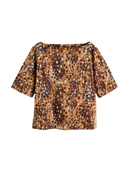 Next Tricou maro / maro pueblo / negru alb