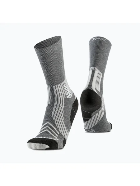 X-Socks Run Expert Silk Merino Crew zokni pecsét szürke/világos homok. Méret: EU szürke