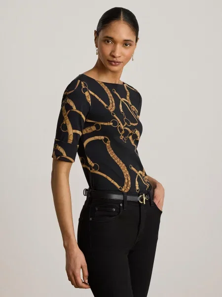 Lauren Ralph Lauren Tričko sépiová čierna