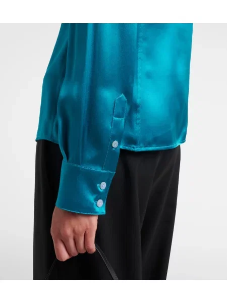 Cămașă Gucci din satin albastru
