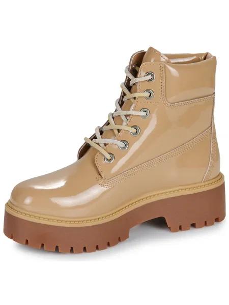 Pantofi Timberland streetstyle cu strasuri bej