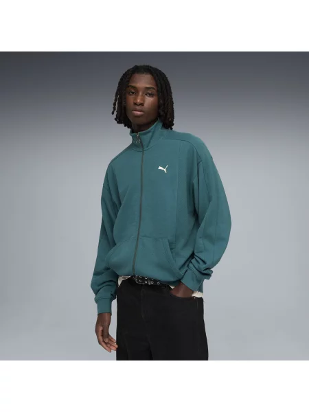 Bluza dresowa o luźnym kroju PUMA Class Akcesoria S zielony