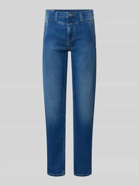 Jeansy o kroju straight fit z 5 model ‘CAREY’ Pepe Jeans niebieskie
