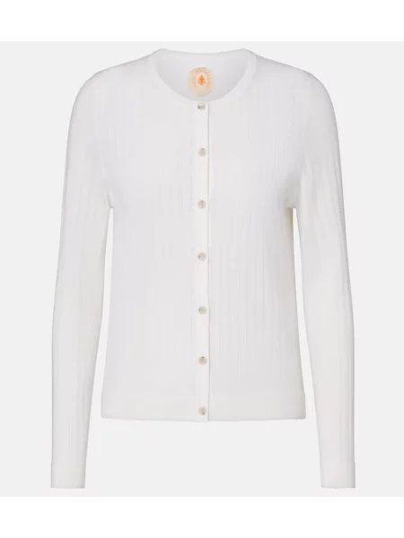 Cardigan Jardin Des Orangers de lână alb