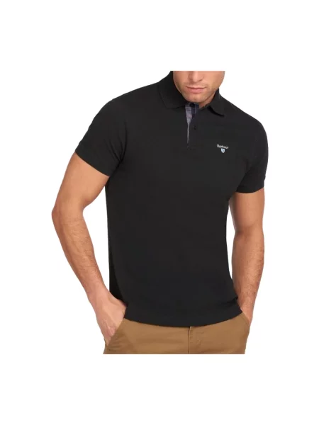 Koszulka polo Barbour klasyczna czarna