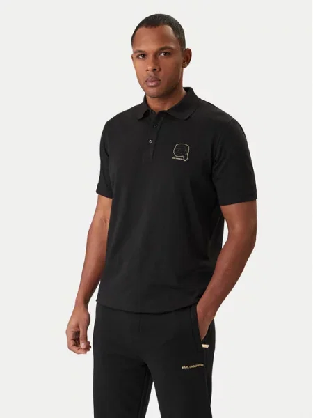 KARL LAGERFELD Polo czarny