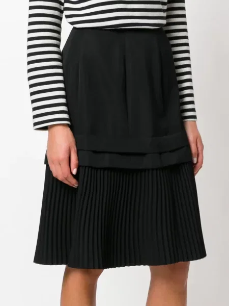 Plisované plisované sukně Comme Des Garçons Pre-owned černé