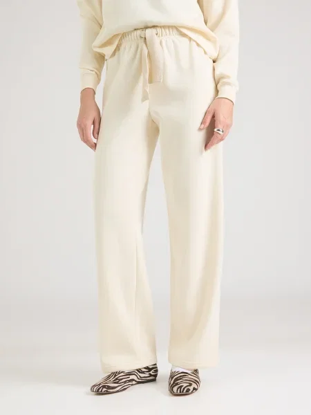 PIECES Pantaloni PCCHILLI lână alb