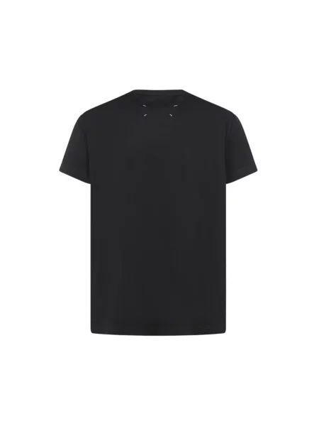 Koszulka Maison Margiela casual z logo z krótkim rękawem czarna