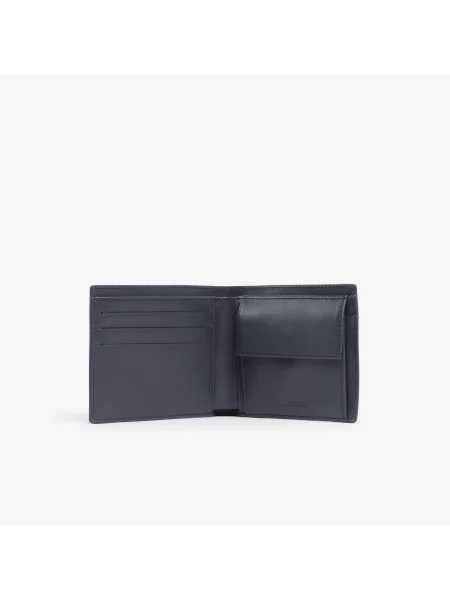 Lacoste Portfel Fitzgerald Ze Skóry granatowy