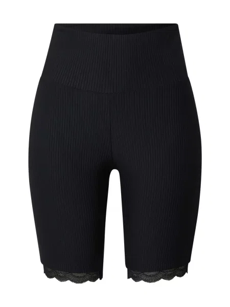 Talie leggings Urban Classics cu talie înaltă din dantelă negru