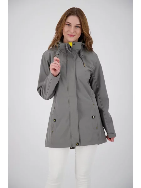 Ankerglut Prijelazna jakna Softshellmantel Ankerglutbrise Damen Softshelljacke Kapuze bazalt siva