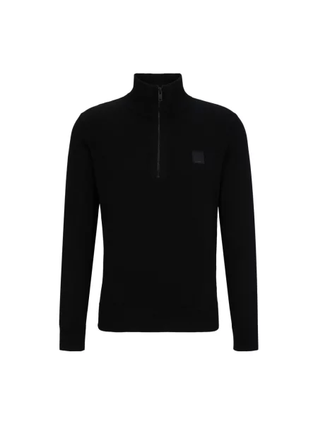 Sweter Hugo Boss wełniany casual czarny
