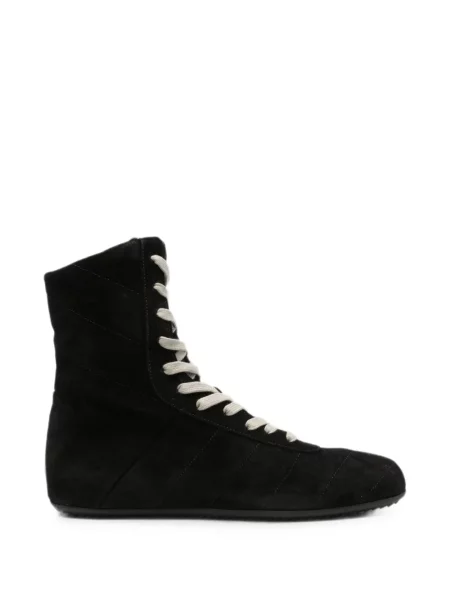 Sneakerși Rick Owens cu șireturi din dantelă negru