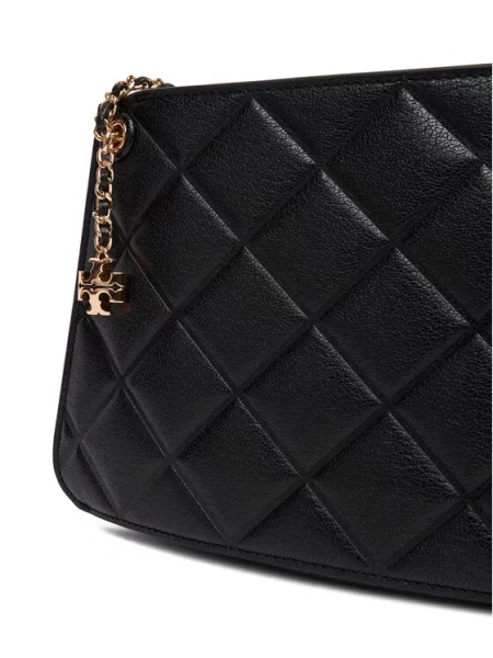 Ročna torba Tory Burch Fleming Pochette črna