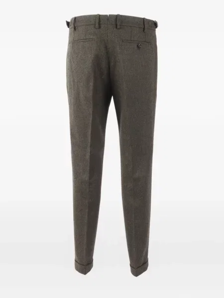 Pantaloni Berwich cu model herringbone gri