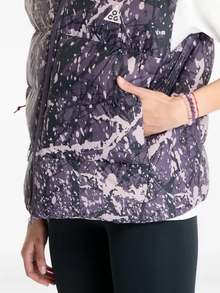 Top sport Nike din fleece plisat fără mâneci alb