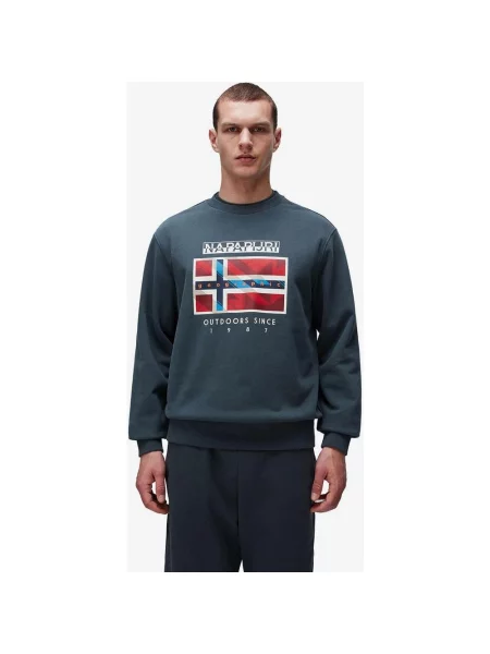 Bluza Napapijri Dorees ciemnozielona S szara