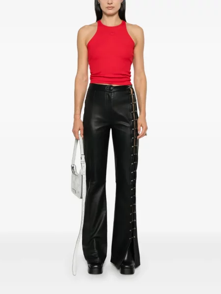 Pantaloni Mitiliane Couture din piele negru