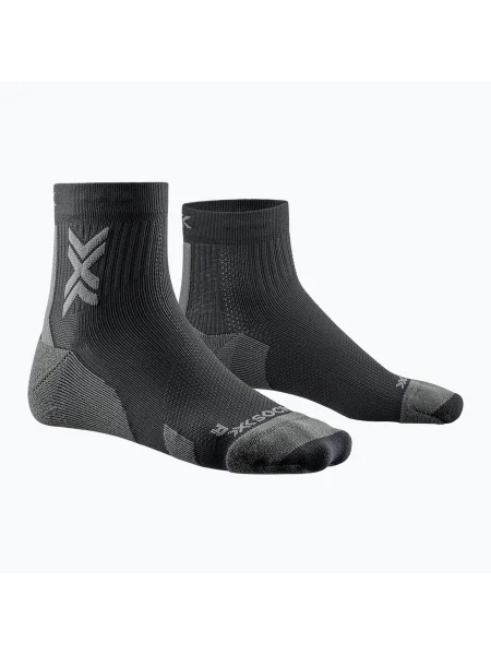 Șosete de alergare pentru bărbați X-Socks Run Discover Ankle negru/ cărbune pentru alergare negru