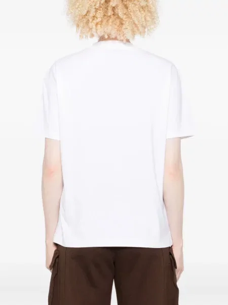 Tricou Off-white cu model floral alb
