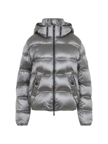 Geacă Moncler cu glugă gri