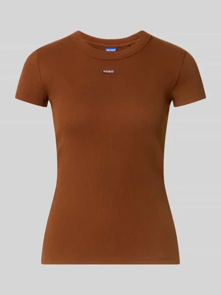 T-shirt o kroju regular fit z mieszanki bawełny model Easy Tee_B' Hugo Blue