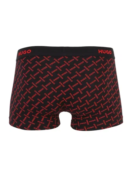 HUGO Boxerky červená / čierna biela