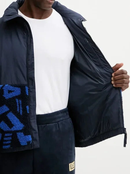 Geacă Ea7 Emporio Armani albastru