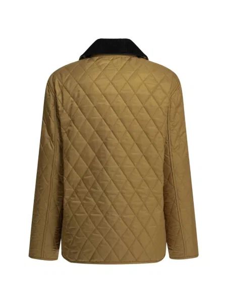 Gulerat matlasat geacă Burberry de catifea cord