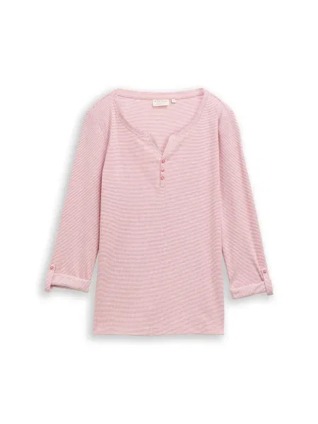TOM TAILOR Tričko pink bílá