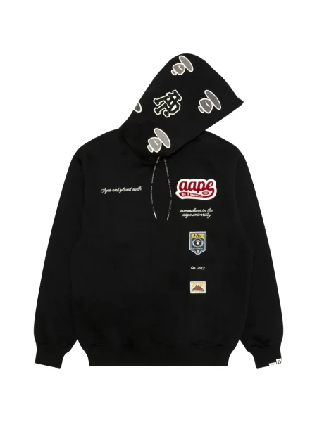 Hanorac cu glugă Aape By A Bathing Ape cu autograf negru