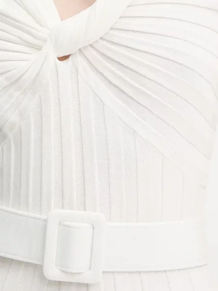 Cu centură rochie midi Liu Jo alb