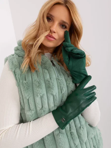 Mănuși Fashionhunters verde