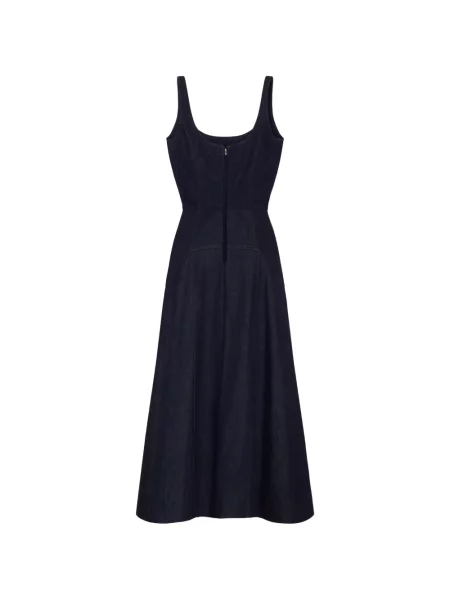 Rochie din denim Adam Lippes albastru