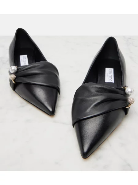 Balerini Jimmy Choo din piele negru