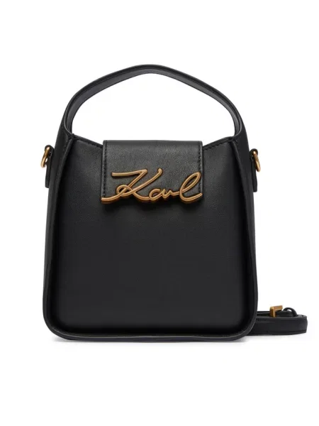 Karl Lagerfeld torebka crossbody skórzana czarna