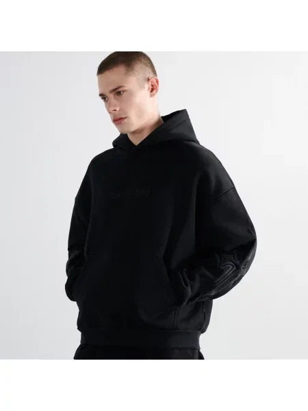 Cropp Світшот з вишивкою чорний