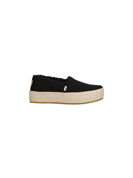 Lniane espadryle Toms czarne