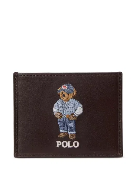 Aplikált pénztárca Polo Ralph Lauren barna
