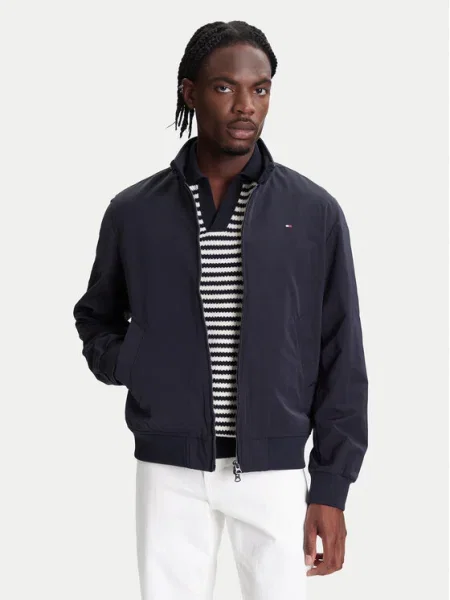 Tommy Hilfiger Geacă bomber Harrington Bleumarin negru