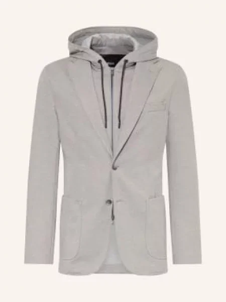 Boss Marynarka Hanry O Kroju Slim Fit Z Odpinanym Kołnierzem grau