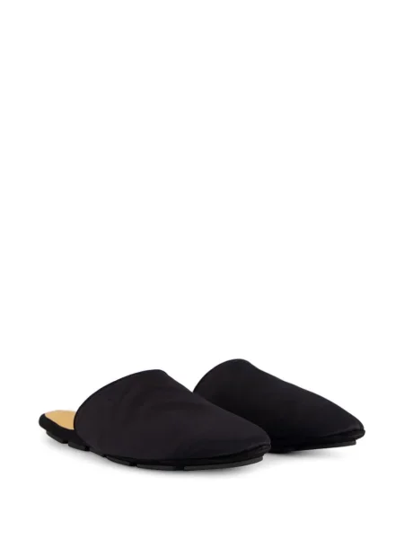 Papuci de casă Tom Ford din piele fără toc negru