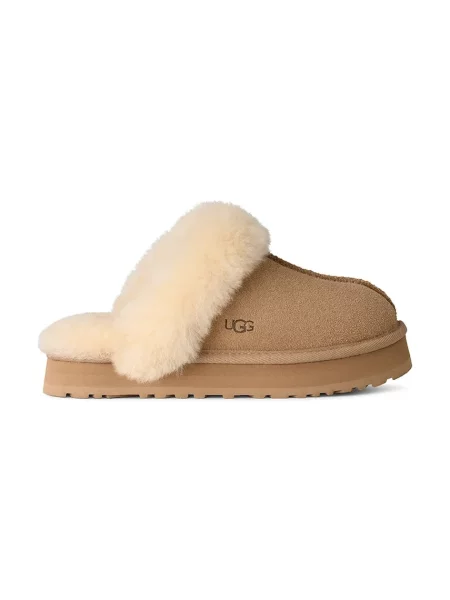 UGG papuci din piele întoarsă pentru copii DISQUETTE bej