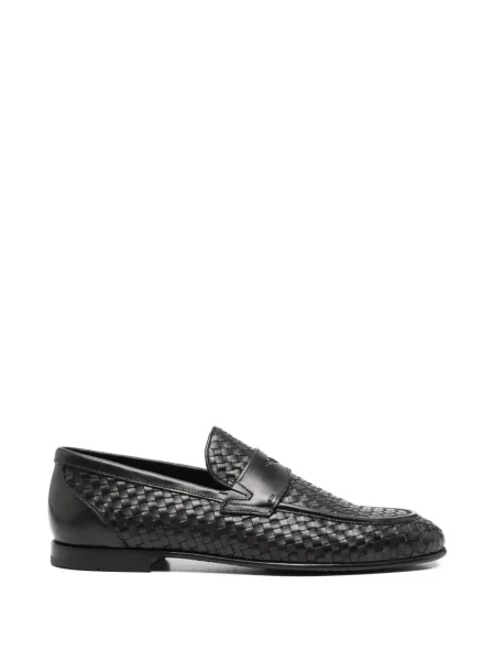 Pantofi loafer John Harrison cu bretele negru