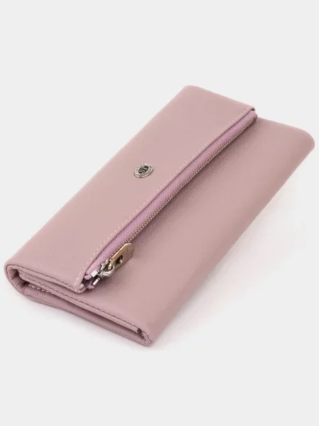 Кожаный клатч St Leather Accessories розовый