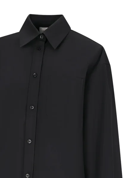 Cămașă Sportmax plisată negru