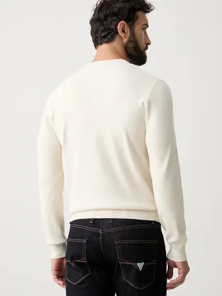 Guess sweter z wiskozą MASON beżowy