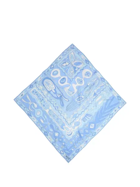 Fular Pucci de mătase cu imagine albastru